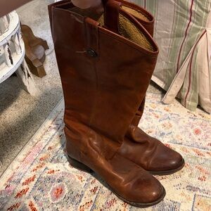 Frye Cognac Leather Boots